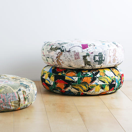 阳春小镇美式复古报纸花纹太阳垫 商品图0