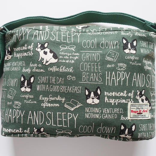 HUGOJIRO中号斜挎包插画美式卡通法斗 商品图4