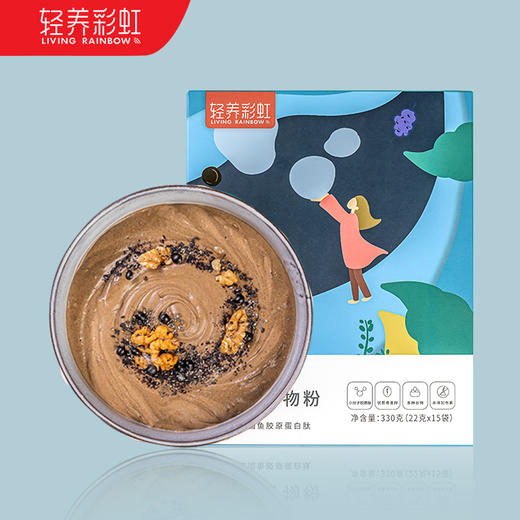 轻养彩虹  胶原蛋白奇亚籽谷物粉盒装22g*15条方便食品早餐代餐懒人食品 商品图1