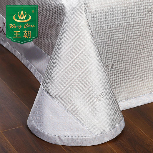 新款水洗席2.5米加大床裙冰丝凉席三件套王朝美好时光席千鸟格席 商品图2