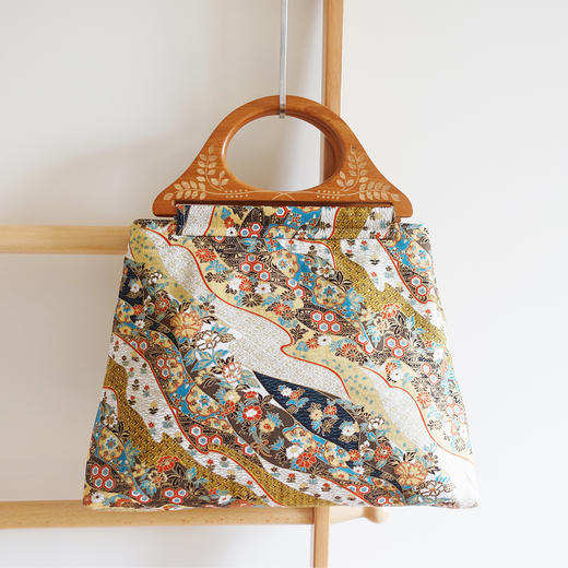 HUGOJIRO木柄手提包风の花波浪小花 商品图0