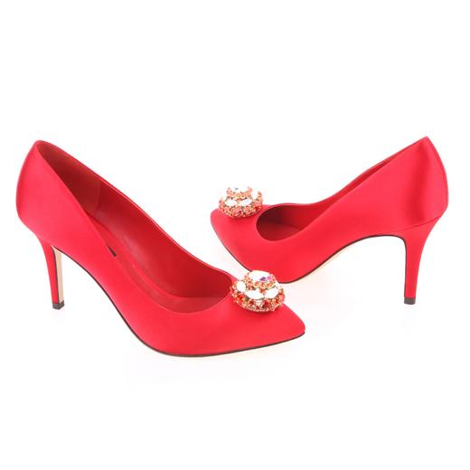sheme  新年红 水晶 高跟单鞋 商品图3