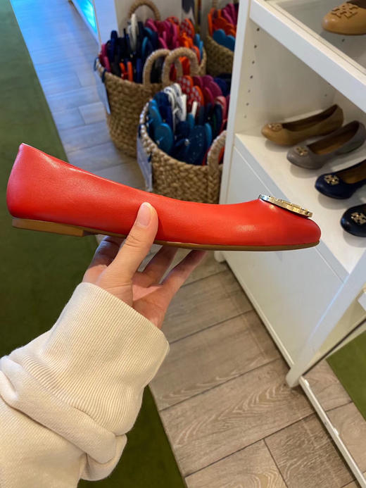 经典款5折！Tory burch TB圆扣平底鞋 商品图2