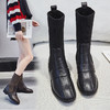 瘦靴早秋马丁短靴子女鞋英伦风粗跟弹力袜靴 商品缩略图2