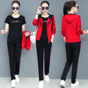SP-9109DFRG新款韩版时尚显瘦休闲卫衣三件套