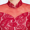 修身日常，九分袖网纱蕾丝长款鱼尾旗袍HYX-20-8510 商品缩略图4