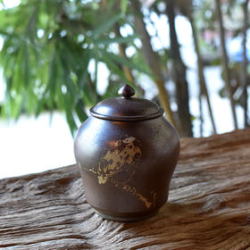 田记窑柴烧茶叶罐