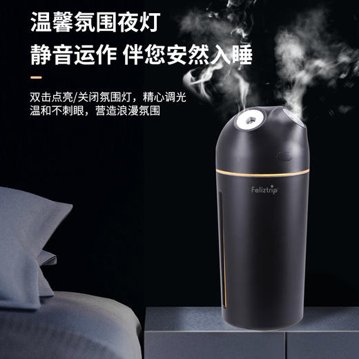 Feliztrip斐利斯 仿生无线双喷加湿器纳米雾化无水自动断电氛围夜灯5小时持续喷雾 TR-SH015 商品图2