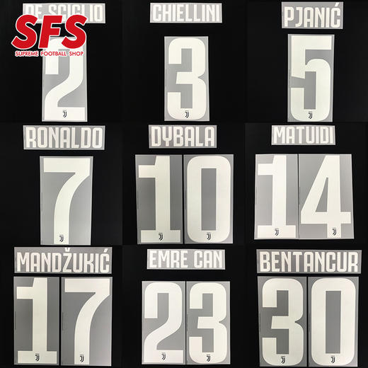 SFS 19/20赛季意甲尤文图斯主客场球员印号 多选项（非球衣链接） 商品图0