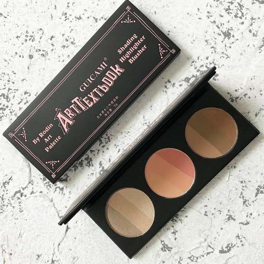 GUICAMI高光修容盘腮红彩妆一体盘粉饼鼻影阴影侧影三色组三合一粉饼 商品图1