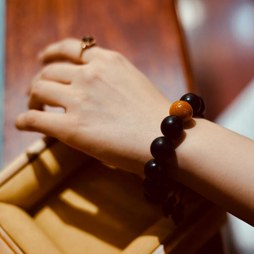 宝相寺佛陀成道日香灰凝炼佛珠黑檀款圆满自在护佑加持化太岁平安手串 商品图0