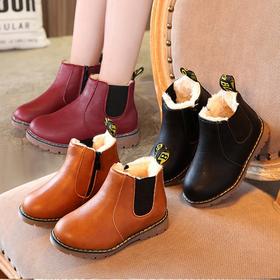 MH-Q10儿童纯色加绒加棉宝宝棉靴保暖马丁靴