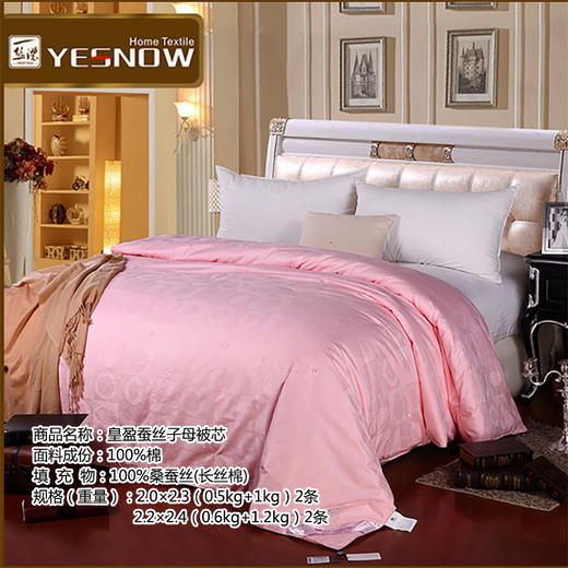一丝浓家纺100%桑蚕丝被芯 皇盈蚕丝子母被二合一多功能被双人被 商品图0