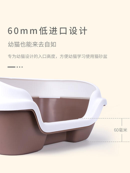 金多乐开放半封闭幼猫猫砂盆 商品图2