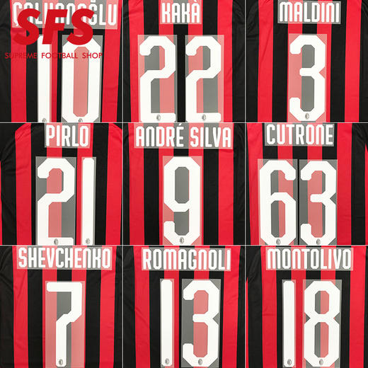 SFS1819 1920赛季AC米兰伊布主场球员印号系列 多选项(非球衣链接 商品图1