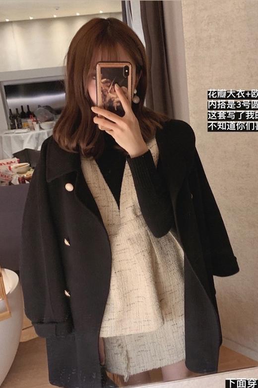 特价不退不换 介意慎拍！只有半裙哦~【欧尼香香套装】金蘑菇菇 穿在大衣里的小心机 商品图3