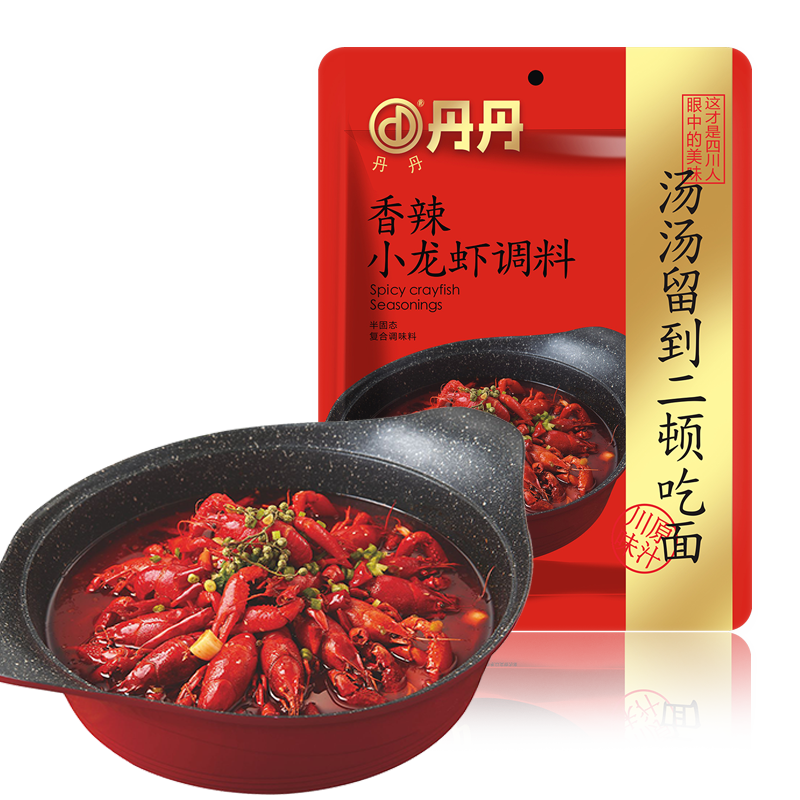 四川丹丹香辣小龙虾调料炒制小龙虾花甲田螺香辣味调味料200g*1袋