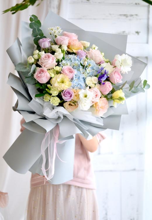 清雅绝尘----绣球韩式花束十选一 商品图3