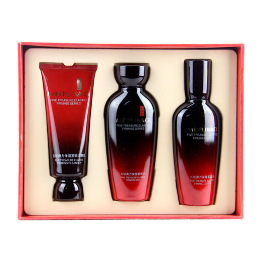 【抗皱三件套特惠】美肤宝五珍弹力保湿紧致礼盒(洁面100ml+水120ml+100ml乳) 商品图2