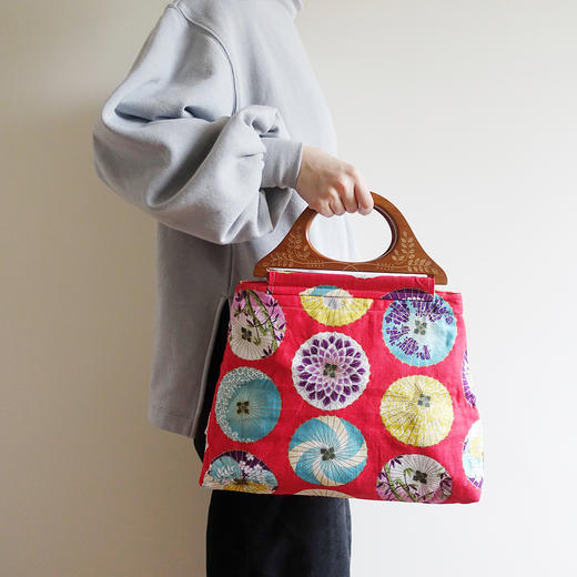 HUGOJIRO木柄手提包风の花日式花伞 商品图3