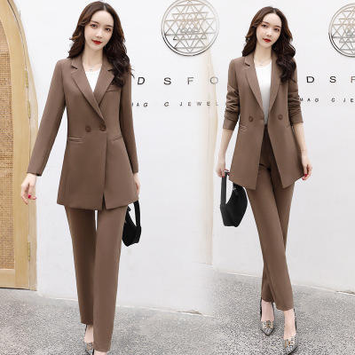 CQ LDB2105  2020新款韩版气质修身时尚OL职场办公室小西装裤子两件套 商品图2