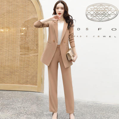 CQ LDB2105  2020新款韩版气质修身时尚OL职场办公室小西装裤子两件套 商品图3