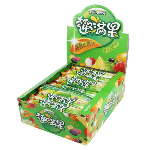 雀巢趣满果软糖花心杂果热带情迷糖果水果味水果糖27g
