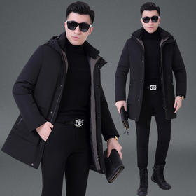 XMH-HY658冬季新款保暖棉衣袄子爸爸装连帽棉服