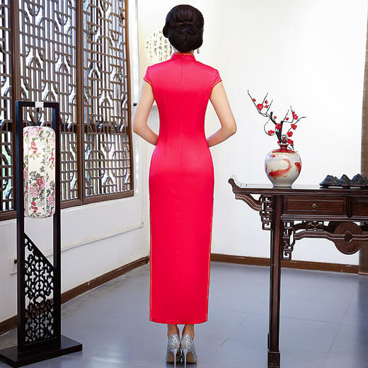 TJ-AQI-3740新款复古改良中国风旗袍裙 商品图3