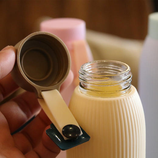 条纹动物双层隔热礼品杯子便携杯居家日用女生马卡龙小清新水杯 商品图3