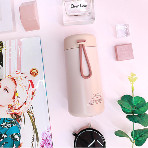 时尚咖啡保温杯 304不锈钢清新杯子居家日用水杯 商品图2