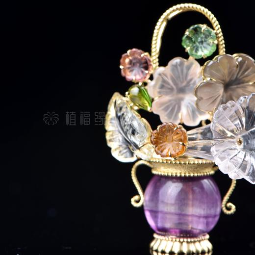 【一揽清风】萤石花篮胸针-CB1908123 商品图1