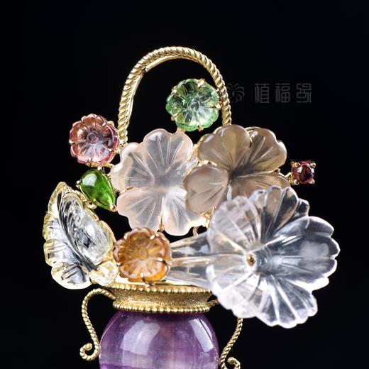 【一揽清风】萤石花篮胸针-CB1908123 商品图2
