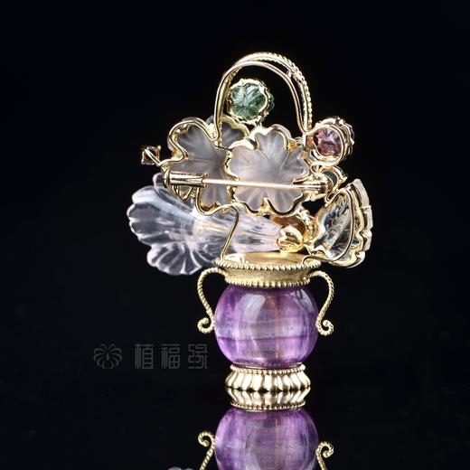【一揽清风】萤石花篮胸针-CB1908123 商品图3