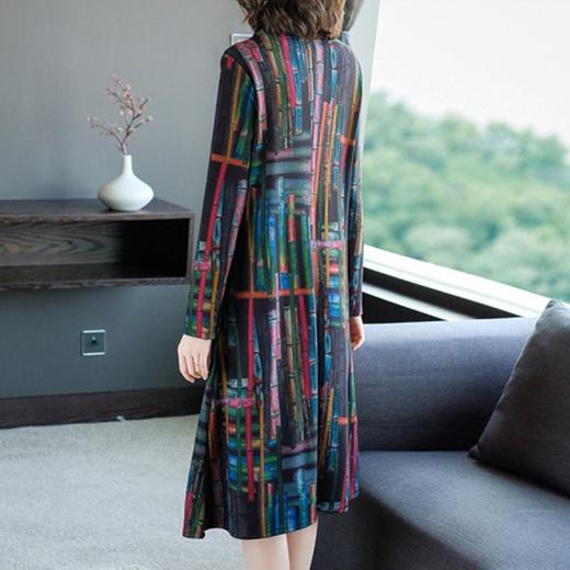 NYL-133511新款韩版时尚宽松高端洋气印花连衣裙 商品图3