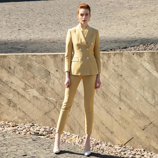 IWY/淡黄色西装套装201041CP1 商品图2