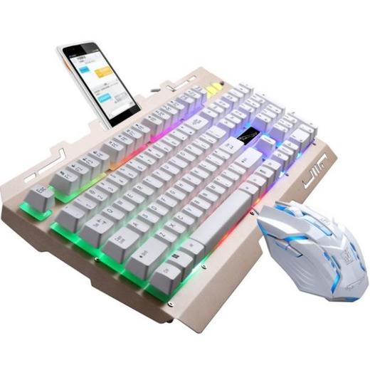 【键鼠套装】追光豹G700键盘鼠标有线USB套装发光悬浮机械手感游戏键鼠套件 商品图1