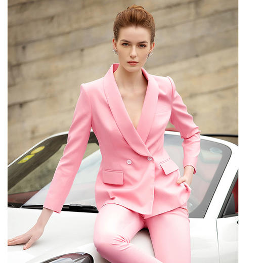 IWY/陈数-明星同款粉色西装套装通勤工作服201015CP1 商品图10