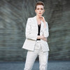 IWY/白色条纹西装套装201006CP1+201024B3 商品缩略图4