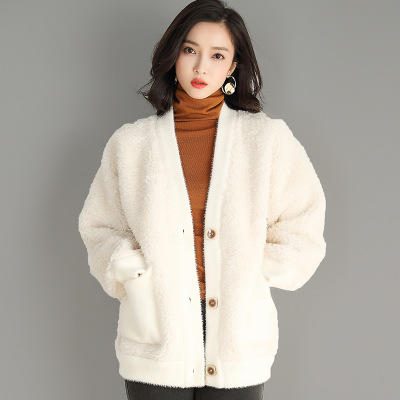 GM 30-697  2019秋冬新款韩版纯色加厚大衣女外套 商品图2