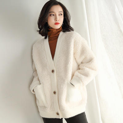 GM 30-697  2019秋冬新款韩版纯色加厚大衣女外套 商品图1