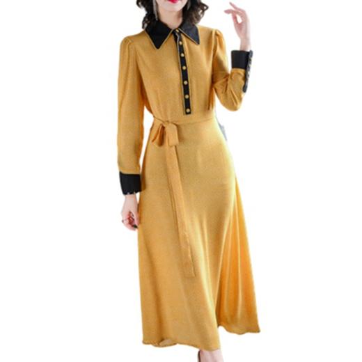 NYL-133521新款时髦修身显瘦法式小众很仙女的中长款过膝连衣裙 商品图4