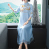 中式复古，刺绣欧根纱改良版连衣裙YFN-5007 商品缩略图2