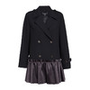 EITIE爱特爱春季新款通勤时尚拼接翻领双排扣西装外套女中长6104802 商品缩略图3