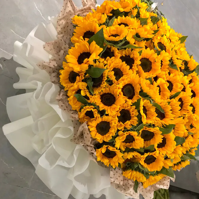 99朵向日葵花束送女友老婆结婚周年纪念日生日告白求婚送花