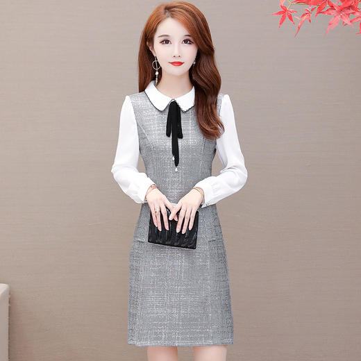 QYM-TYH-93962新款韩版潮流气质时尚长袖打底裙 商品图0