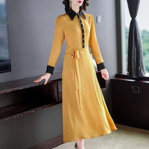 NYL-133521新款时髦修身显瘦法式小众很仙女的中长款过膝连衣裙 商品图2