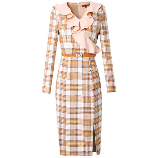 FMY-27374轻熟气质时尚小香风修身中长裙 商品图1