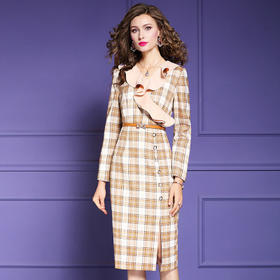 FMY-27374轻熟气质时尚小香风修身中长裙