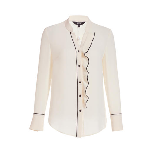 故障 EITIE爱特爱女装冬季复古港味荷叶花边很仙的衬衫上衣白6009707 商品图4